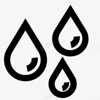 雨滴水滴雨滴基本ui图标图标