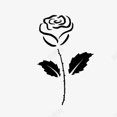 玫瑰花爱图标图标