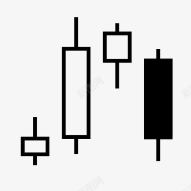 烛台素材烛台图下跌金融图标图标