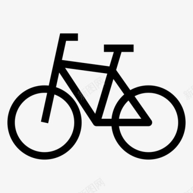 自行车交通购物电子商务线图标图标