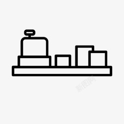 矢量收银台标识收银机收银台扫描仪图标高清图片