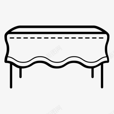 桌子台布椅子图标图标