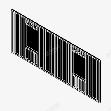 木工宣传海报墙体结构建筑木工图标图标