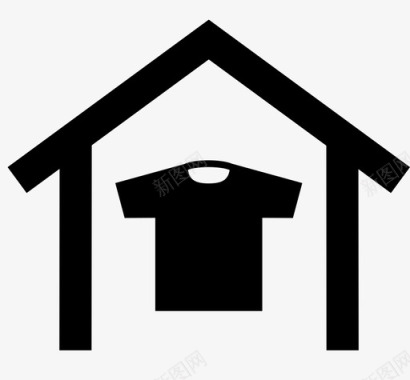 地方房子T恤公寓家图标图标