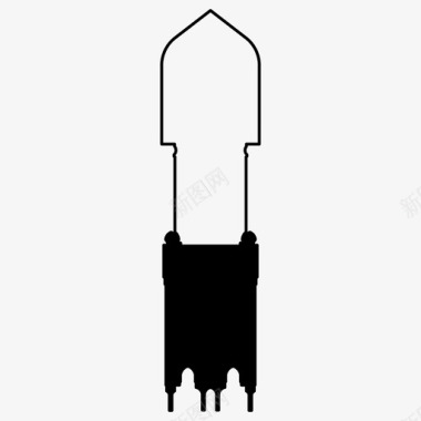 怀旧窗户伊斯兰图案拱门建筑图标图标