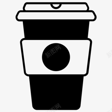 咖啡杯一次性杯子饮料图标图标