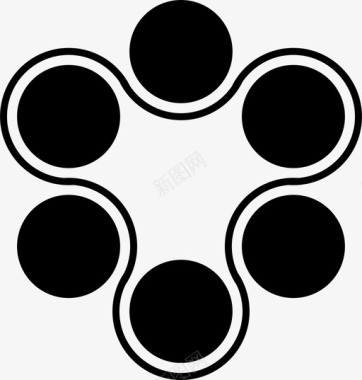 三人小组小组会议6圆圈图标图标