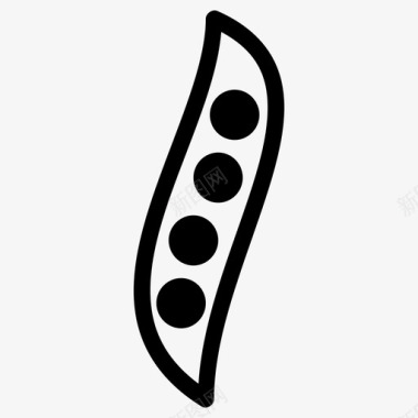 大豆食物豌豆图标图标