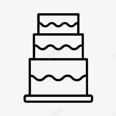 婚礼装饰复活节蛋糕装饰婚礼图标图标