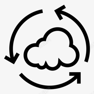 箭头散开线同步云箭头刷新图标图标