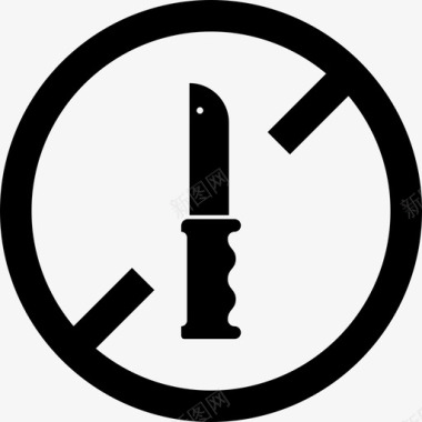禁止使用刀禁止使用刀具禁止使用武器图标图标