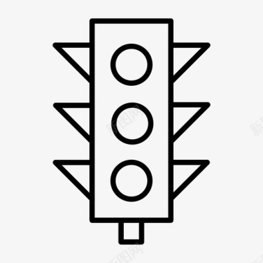 交通灯停车灯图标图标