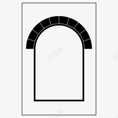 木拱门拱门建筑历史图标图标