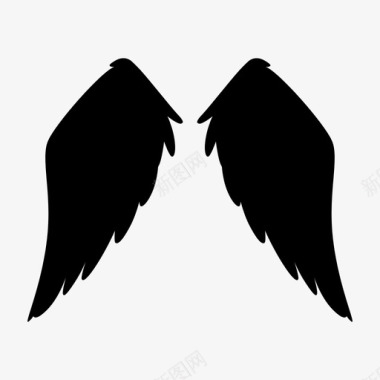 天使翅膀鸟的翅膀图标图标