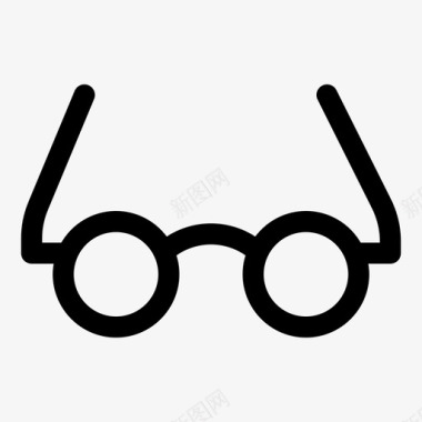 眼镜纯线条图标图标