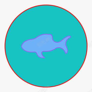 矢量标志鱼动物自然图标图标