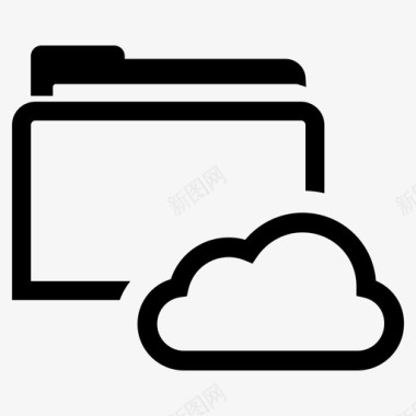 互联网营销共享文件夹云数据图标图标