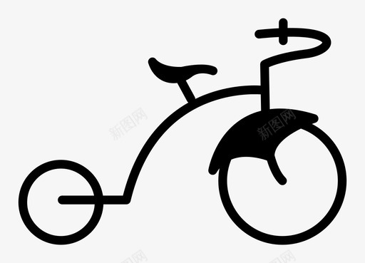 三轮车无线电传单自行车图标图标