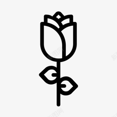 玫瑰鲜花礼物图标图标