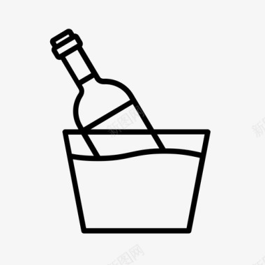 葡萄酒酒瓶庆祝图标图标