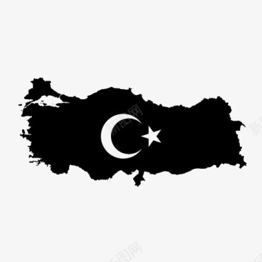 土耳其国旗亚洲伊斯坦布尔图标图标