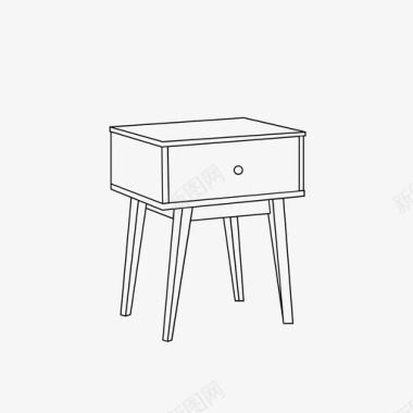 桌子家具床头柜图标图标
