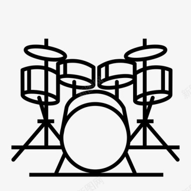 鼓组乐队设备节拍图标图标