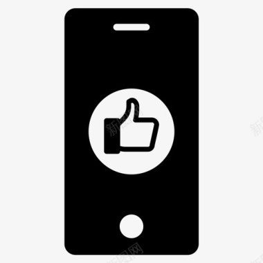 移动营销智能手机社交媒体图标图标