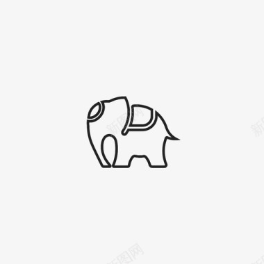 大象动物马戏团的大象图标图标