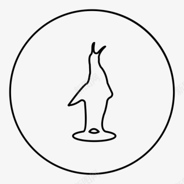 动物素描鸟动物企鹅图标图标