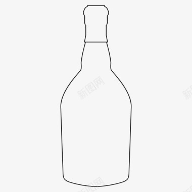 白瓶啤酒罐耶罗波安瓶空图标图标