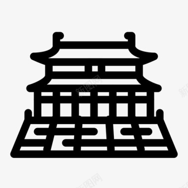 中国铁道建筑紫禁城建筑中国图标图标