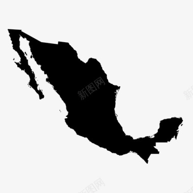 美国名胜古迹墨西哥地图美国中部图标图标
