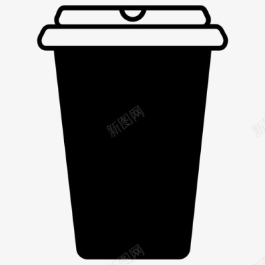 咖啡杯一次性杯子饮料图标图标
