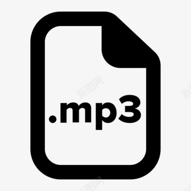 EPS格式3mp3文件文档扩展名图标图标