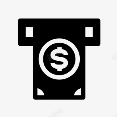 银行自助取款机自动取款机银行取款机图标图标