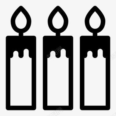 蜡烛灯光复活节一号图标图标
