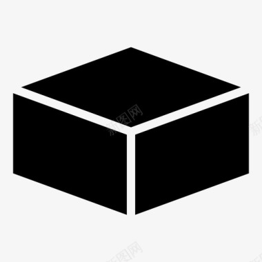 盒子立方体电子商务图标图标