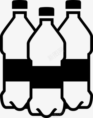 水瓶透明塑料图标图标