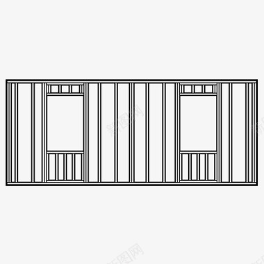 墙洞框架建筑木工图标图标