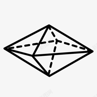 几何多边形钻石宝石几何图标图标