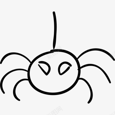 蜘蛛动物万圣节手绘图标图标