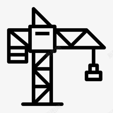 施工工具免费png下载起重机施工吊装图标图标