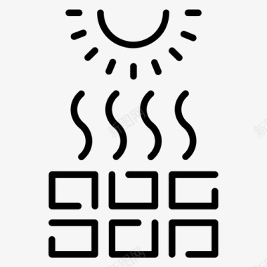 太阳能板暖气光电图标图标