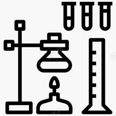 科学小实验科学化学实验图标图标