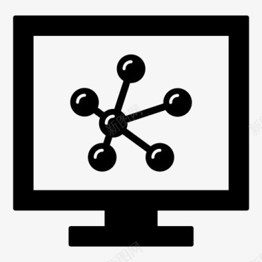 电脑显示屏幕监视器计算机监视器计算机屏幕图标图标