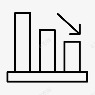 情绪图表向下箭头业务图标图标