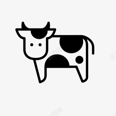 牛动物食物饮用图标图标