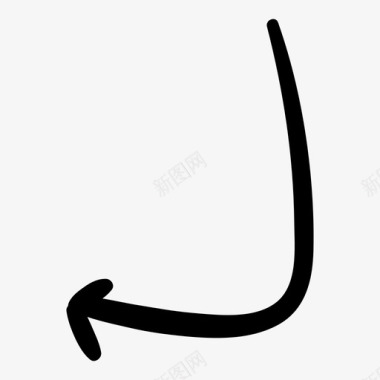 向左旋转箭头向左转弯图标图标