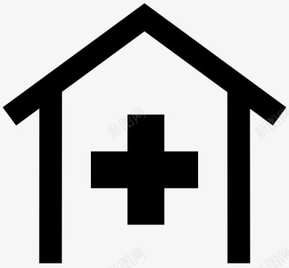 十字架急救箱公寓十字架图标图标